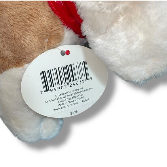 Hallmark Plush Dog Bulldog Love You Pup Stuffed Animal Nursery Decor Gift 8” - Picture 10 of 12